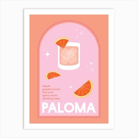 Paloma Cocktail Art Print