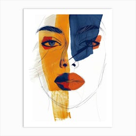 Woman'S Face 126 Art Print