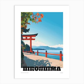 Hiroshima Japan 4 Colourful Travel Poster Art Print