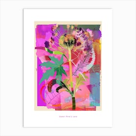 Queen Anne S Lace 1 Neon Flower Collage Poster Art Print