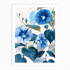 Blue Morning Glory 2 Art Print