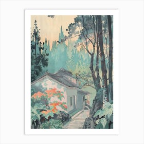 Aizu Wakamatsu Japan 3 Retro Illustration Art Print