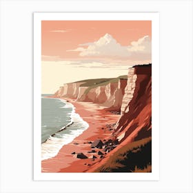 Jurassic Coast England 1 Hiking Trail Landscape Art Print