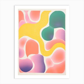 Abstract Landscape Risograph Style 30 Art Print