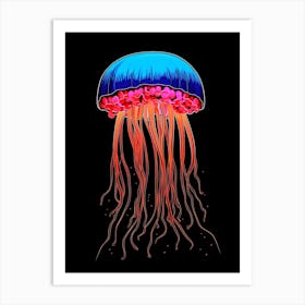 Turritopsis Dohrnii Importal Jellyfish Cartoon 1 Art Print