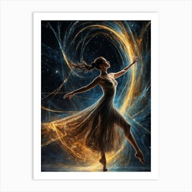 Dancer In Space Art Print