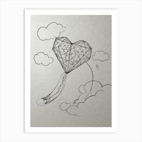 Heart Kite 1 Art Print