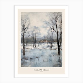 Winter City Park Poster Karlsaue Park Kassel 4 Art Print