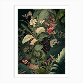 Hidden Paradise 4 Botanicals Art Print