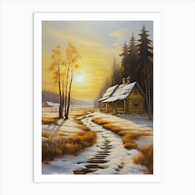 235.Golden sunset, USA. Art Print Art Print