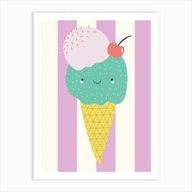 Cute Ice Cream 4 Art Print