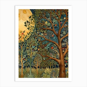 William Morris Moonlight In The Forest 47 Art Print