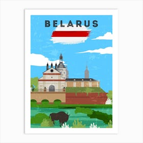 Belarus — Retro travel minimalist art poster Art Print