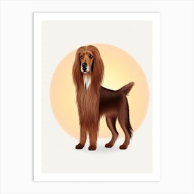 Afghan Hound Illustration Dog Art Print