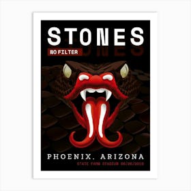 The Rolling Stones Phoenix 2019 Mini Concert Poster Art Print