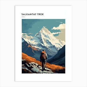 Salkantay Trek Peru 2 Hiking Trail Landscape Poster Art Print