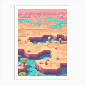 Pixel Art Wall Art For Living Room 4 Art Print