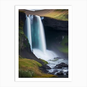 Langisjór Waterfall, Iceland Realistic Photograph (1) Art Print