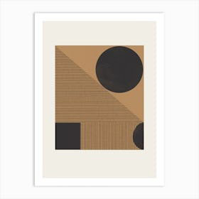 Retro Geometric Objects, Mid Century Modern Art, Minimalist Trending Graphic Art Art Print
