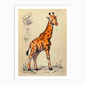 Default Draw Me A Giraffe Attempting Balletlegs Tangled Grace 2 (1) Art Print