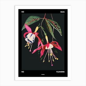 No Rain No Flowers Poster Fuchsia 1 Art Print