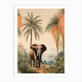 Elephant 3 Tropical Animal Portrait Art Print