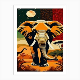 African Elephant Art Print