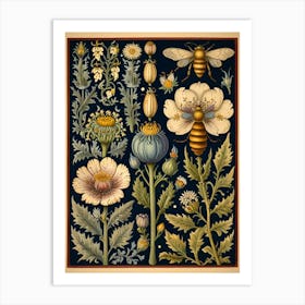 William Morris Bees And Flowers 1 Art Print