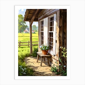 Country House In The Countryside Art Print