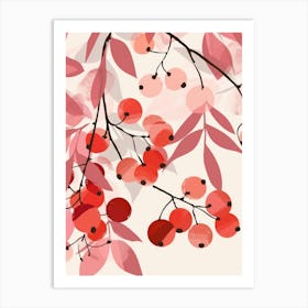 Cranberries Close Up Illustration 2 Art Print