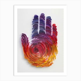 Rainbow Hand Art Print