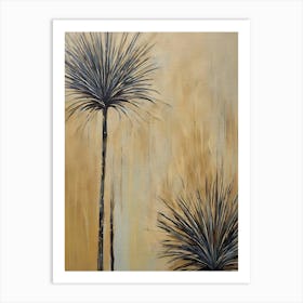 Australian yellow native grasstrees flowers Art Print