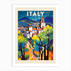 Assisi Italy 2 Fauvist Painting  Travel Poster Art Print