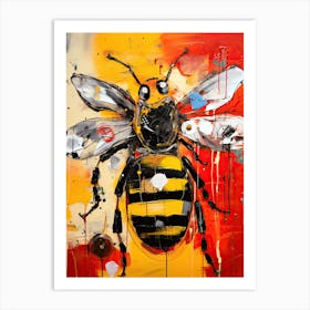 Bee 2 Basquiat style Art Print