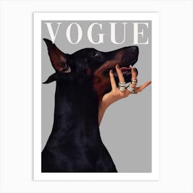 Doberman Vogue 1 Art Print