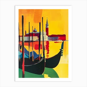 Abstract Venice poster illustration 1 Art Print