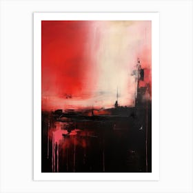 Abstract In Red And Black 1 Art Print