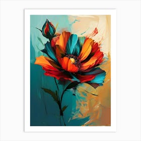 Colorful Flower Painting 3 Art Print