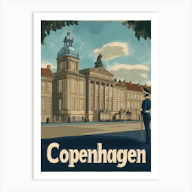 Aihrgdesign A Classic 1960s Travel Poster For Copenhagen 4 Art Print