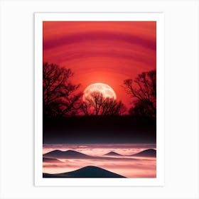 Sunset Over Fog Art Print