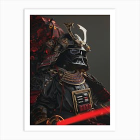 Darth Vader As A Vintagepunk Samurai 18 Art Print