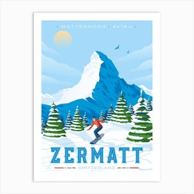 Zermatt Matterhorn Switzerland Art Print