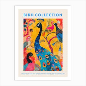 Birds Mixed Media Painting 3 Poster Art Print