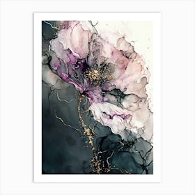 Pink Poppies Abstraction Art Print