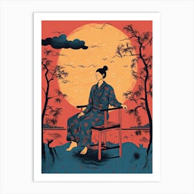 Female Samurai Onna Musha Illustration 20 Art Print