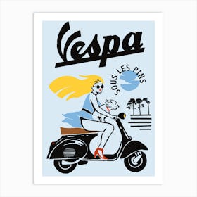 Un Air De Vacances, VESPA, SCOOTER Art Print