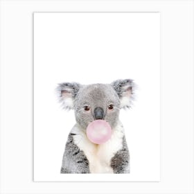 Bubble Gum Koala Art Print