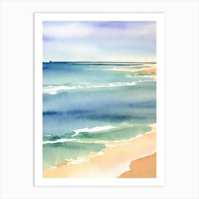 Cromer Beach, Norfolk Watercolour Art Print