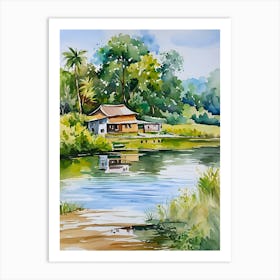 House By The River Art Print