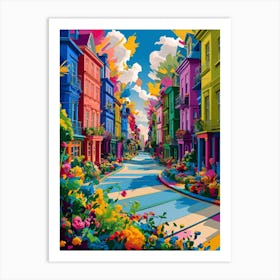 Colorful City Street Art Print